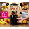 ELDOM BK6 NOXAR Liquidificadora, 1,8 L vidro temperado, preto, 22000 rpm, Pulse