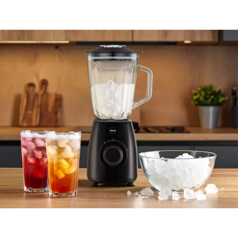 ELDOM BK6 NOXAR Liquidificadora, 1,8 L vidro temperado, preto, 22000 rpm, Pulse