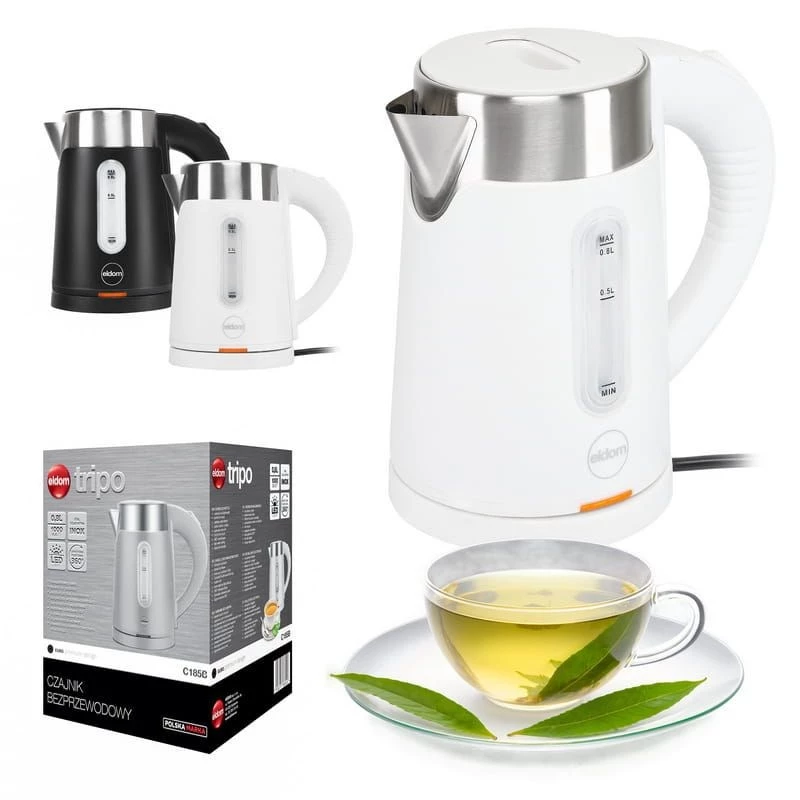 ELDOM C185B Tripo Chaleira sem fios 0,8 L 1000 W branco