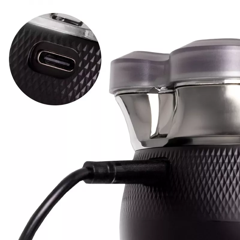 ELDOM G60 Máquina de barbear elétrica para rosto e cabeça, 7 lâminas, ecrã LED, bloqueio de viagem, IPX6, 120 min de autonomia