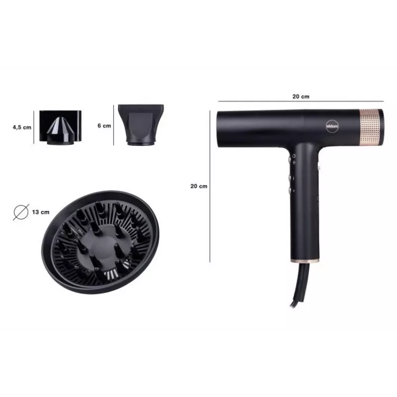 ELDOM HT270 BRIZO Secador de cabelo 2000 W Super-Silent, iónico