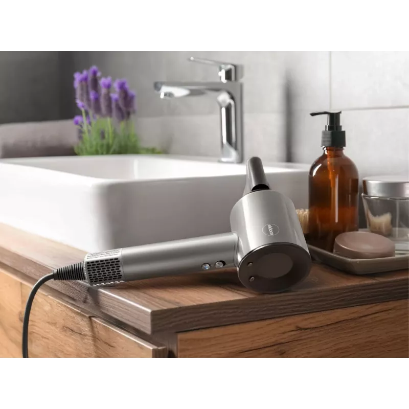 ELDOM HT280 Secador de cabelo, 1650 W, cinzento, 3 níveis de calor, 2 velocidades de sopro, jato de ar frio, bico concentrador, filtro de ar removível, argola de suspensão, proteção contra sobreaquecimento, cabo de 1,8 m