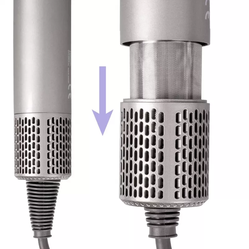 ELDOM HT280 Secador de cabelo, 1650 W, cinzento, 3 níveis de calor, 2 velocidades de sopro, jato de ar frio, bico concentrador, filtro de ar removível, argola de suspensão, proteção contra sobreaquecimento, cabo de 1,8 m
