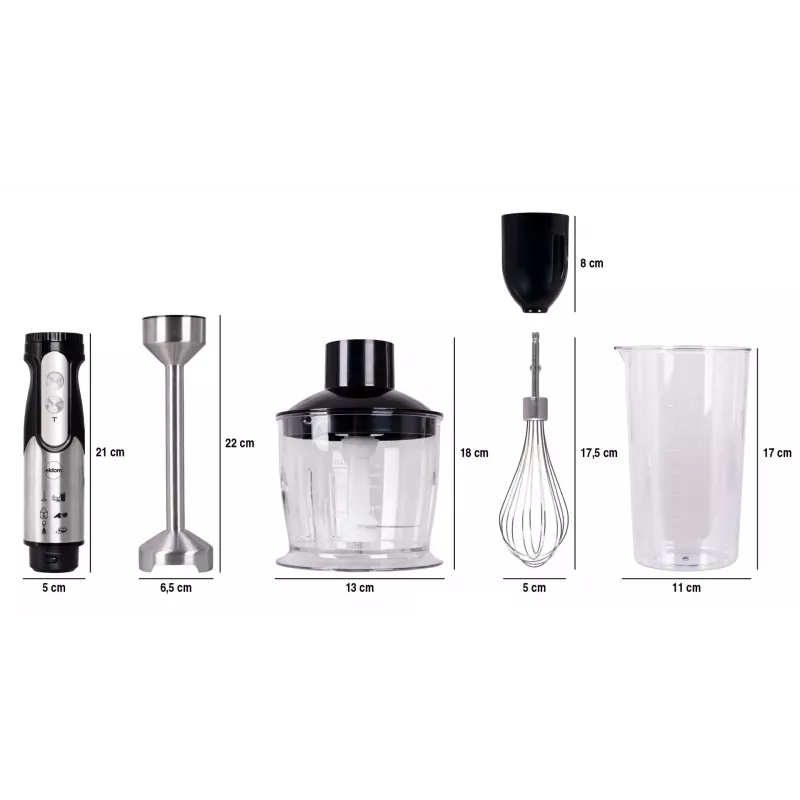 Eldom BL250 VEXI Liquidificadora multifunções, 800 W, preto/prateado