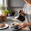 Espumador de leite ELDOM SI560C preto - 500W espuma quente e fria automática, aquecimento 300ml, aço inoxidável