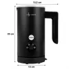 Espumador de leite ELDOM SI560C preto - 500W espuma quente e fria automática, aquecimento 300ml, aço inoxidável