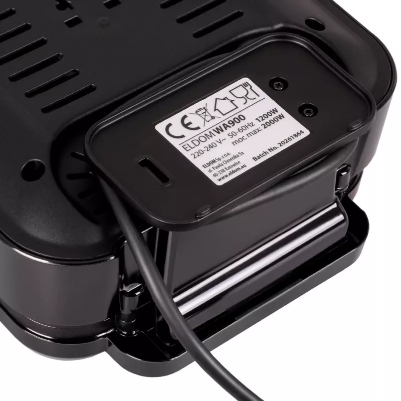 ELDOM WA900 Máquina de waffles 1200W preto