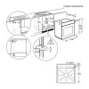 Forno elétrico de encastrar Electrolux EOE8P39WX com autolimpeza por pirólise, 71L, classe energética A+