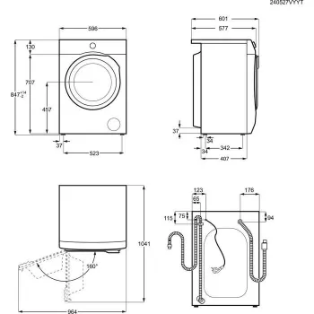 Electrolux EW2F528WP Máquina de lavar roupa de carregamento frontal, 8 kg, 1200 rpm, branca