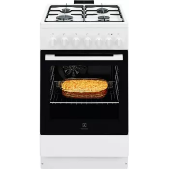 Fogão independente Electrolux LKK520032W com placa a gás e forno elétrico, 50 cm, branco