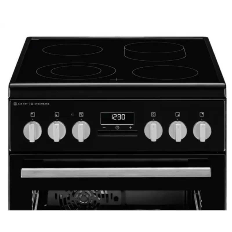 Electrolux LKR564275K fogão elétrico independente com placa vitrocerâmica e forno de convecção, preto
