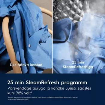 Electrolux SteamCare 700 máquina de lavar roupa UniversalDose, 10 kg, 1600 rpm, branco