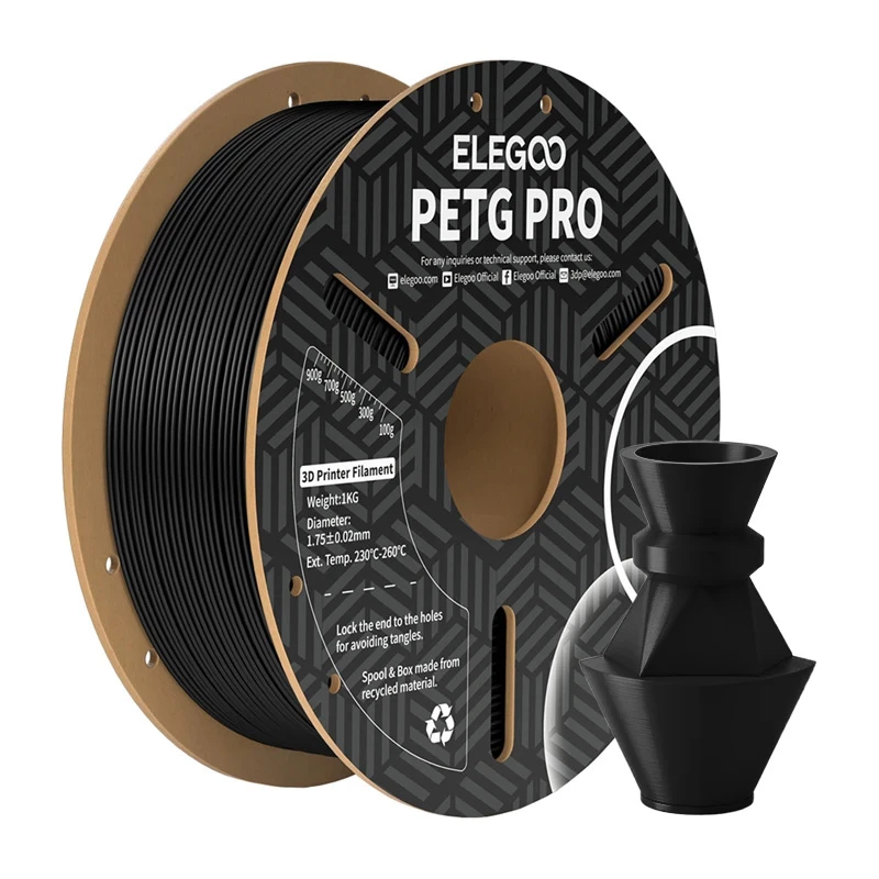 ELEGOO PETG Pro filamento (preto) 1,75mm 1kg
