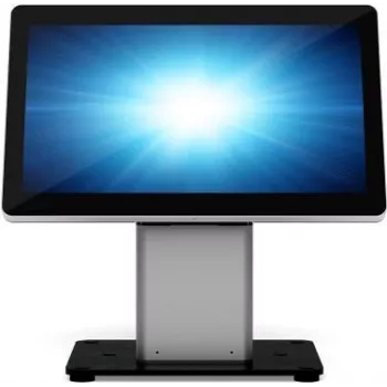 Elo Suporte de chão slim self-service para terminal POS - Preto/Prata - para Elo 1502L, 2002L, 2202L, 2402L, I-Series ESY15i2, ESY15i5, ESY22i2, ESY22i5