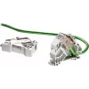 ELOTOUCH TE Connectivity AMP Netconn Adaptador DIN para calha, vazio, 1 slot Keystone, cinzento-claro 1711897-1