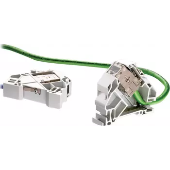 ELOTOUCH TE Connectivity AMP Netconn Adaptador DIN para calha, vazio, 1 slot Keystone, cinzento-claro 1711897-1