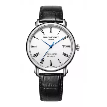 EMILE CHOURIET Relógio automático de mergulho de homem 40mm aço inoxidável mostrador preto 001168G406625
