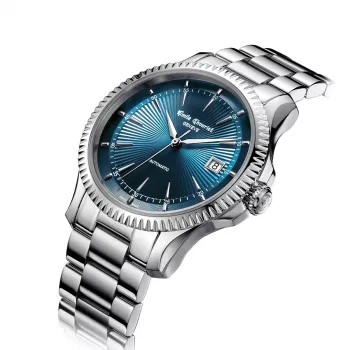 Relógio automático de homem EMILE CHOURIET 40mm aço inoxidável mostrador preto