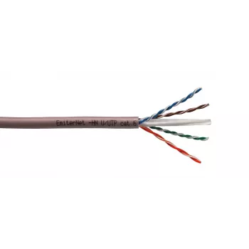 Cabo de rede EMITER Cat.6 U/UTP 450MHz LS0H B2ca cobre sólido, 4x2x23AWG, rolo de 305m em caixa