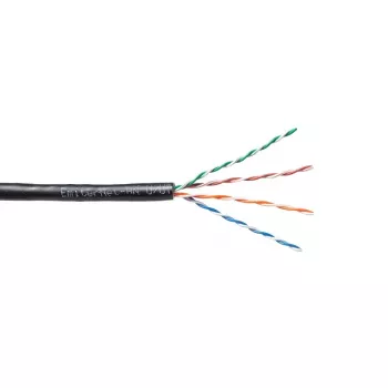EMITER EmiterNet Outdoor Cabo UTP Cat5e PVC+PE cobre maciço 4x2x0,5mm Preto