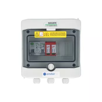 Quadro elétrico EMITER AC hermético IP65 com descarregador de sobretensão AC Dehn Tipo 2, 16A 1 polo, diferencial Tipo A 40A/300mA