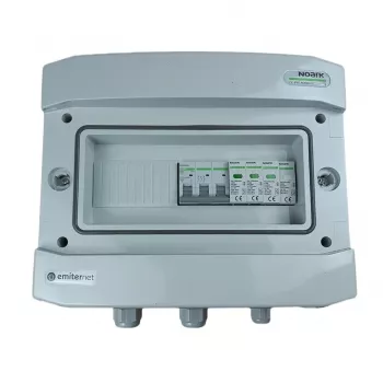Quadro elétrico EMITER ligado AC hermético IP65 EMITTER com proteção contra sobretensão AC Noark Type 1+2, 40A 3 fases
