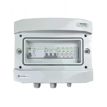 EMITER paraquadros acoplado AC hermetic IP65 descarregador de sobretensão Noark Tipo 2, 50A trifásico, RCD Tipo A 63A/300mA