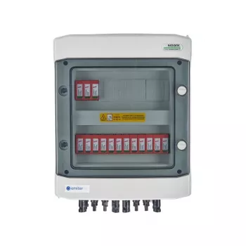EMITER Aparelhagem de Corte com DC Hermético IP65 EMITTER com Para-raios DC 1000V Tipo 2, 5x String PV, 5x MPPT
