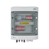 Quadro elétrico EMITER ligado DCAC Hermetic IP65 EMITTER com descarregador de sobretensão DC Dehn 1000V Tipo 2, 2 x PV-String, 2 x MPPT // og. AC Dehn Tipo 2, 16A 3-Ph, RCD Tipo A 40A/300mA