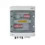 Quadro elétrico EMITER ligado DCAC Hermetic IP65 EMITTER com descarregador de sobretensão DC Dehn 1000V Tipo 2, 2 x PV-String, 2 x MPPT // og. AC Dehn Tipo 2, 16A 3-Ph, RCD Tipo A 40A/300mA