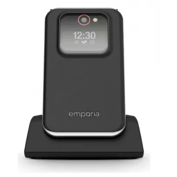 Telemóvel de concha Emporia emporiaJOY V228, 4G LTE, teclas grandes, ecrã TFT de 2,8 polegadas, preto