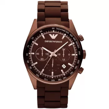 Emporio Armani AR5982 Relógio cronógrafo de homem em aço inoxidável 43mm