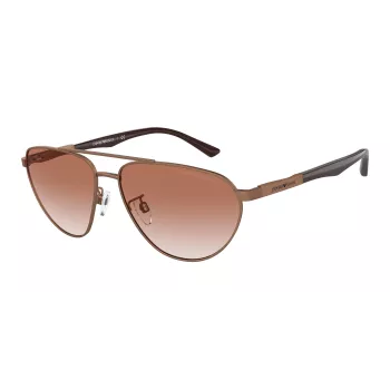 Óculos de sol retangulares EMPORIO ARMANI EA2125-300413 homem - armação preta mate, lentes cinzentas degradê