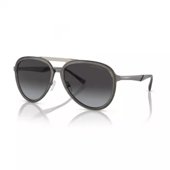 Óculos de sol EMPORIO ARMANI EA2145-33578G para homem armação de metal preta mate lentes cinzentas degradê 59mm