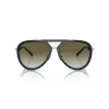 Óculos de sol retangulares de homem EMPORIO ARMANI EA2145-33598E pretos mate com lentes cinzento-escuro 59mm