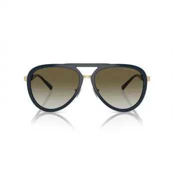 Óculos de sol retangulares de homem EMPORIO ARMANI EA2145-33598E pretos mate com lentes cinzento-escuro 59mm