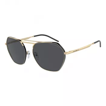 EMPORIO ARMANI EA2148-301387 Óculos de sol homem, armação preta mate, lentes cinzento-escuro, 56 mm