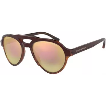 Óculos de sol retangulares de homem EMPORIO ARMANI EA4128F57494Z, armação preta mate, lentes cinzentas, 54/21/140 mm
