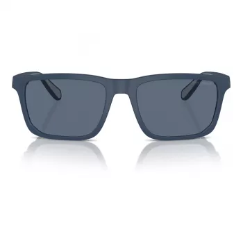 Óculos de sol retangulares EMPORIO ARMANI EA4219-576380 para homem - armação preta mate, lentes cinzentas, 57 mm