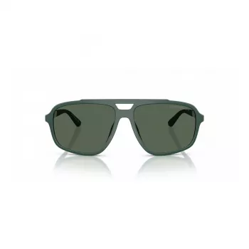 Óculos de sol de homem EMPORIO ARMANI EA4236U619071 - armação quadrada de inspiração piloto preta mate, lentes cinzentas escuras, 59 mm