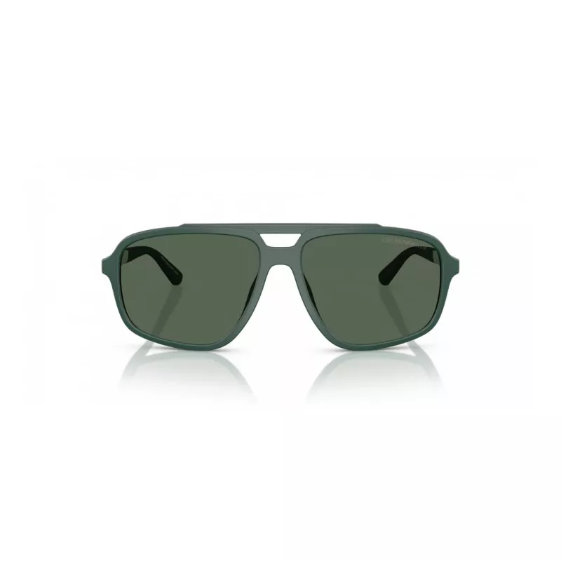Óculos de sol de homem EMPORIO ARMANI EA4236U619071 - armação quadrada de inspiração piloto preta mate, lentes cinzentas escuras, 59 mm