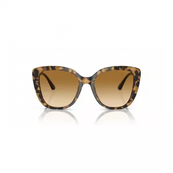 Óculos de sol cat-eye de mulher EMPORIO ARMANI EA4214U60593B com armação castanha transparente e lentes castanhas degradê 54/18/140 mm