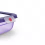 EMSA ONECLICK Recipiente de armazenamento de alimentos 1,5 L retangular violeta hermético à prova de fugas sem BPA adequado para micro-ondas, máquina de lavar louça e congelador 3110601757