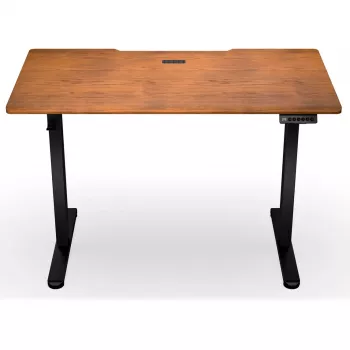 Secretária de altura ajustável ENDORFY Atlas S Electric nogueira/preto 120x60 cm