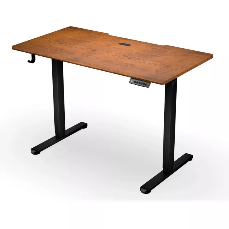 Secretária de altura ajustável ENDORFY Atlas S Electric nogueira/preto 120x60 cm