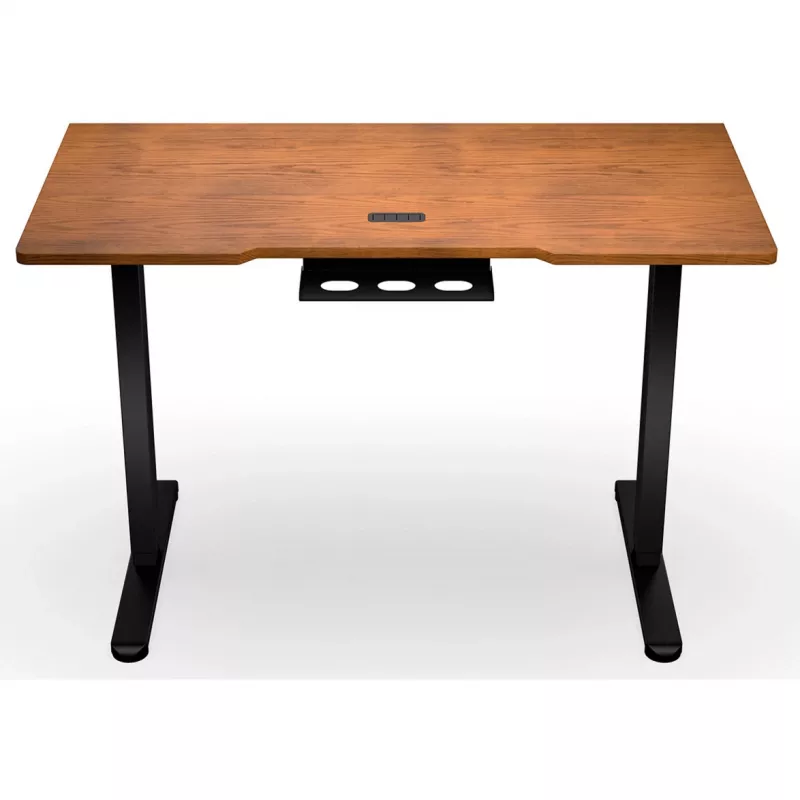 Secretária de altura ajustável ENDORFY Atlas S Electric nogueira/preto 120x60 cm