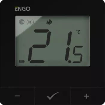 Termostato inteligente Wi-Fi ENGO Controls E25-BATB, montagem à superfície, branco