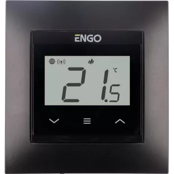 ENGO Controls E55-B termostato de encastrar com Internet para moldura 55x55, Wi-Fi, preto
