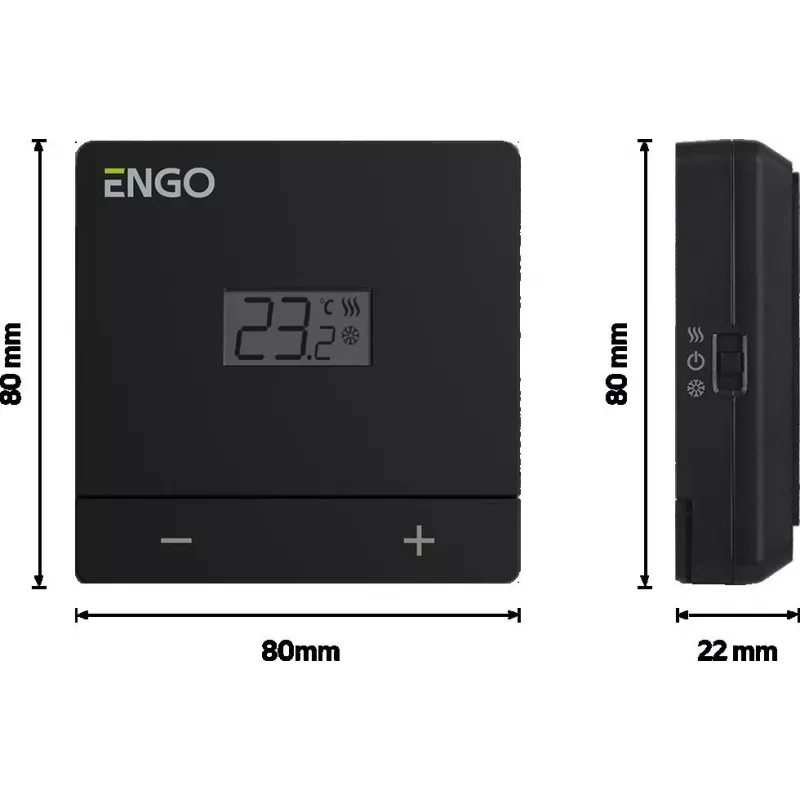 Termostato ambiente programável diário sem fios ENGO Controls EASY-230B