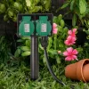 Entac tomada exterior com espeto de terra IP44 de 2 tomadas 5m
